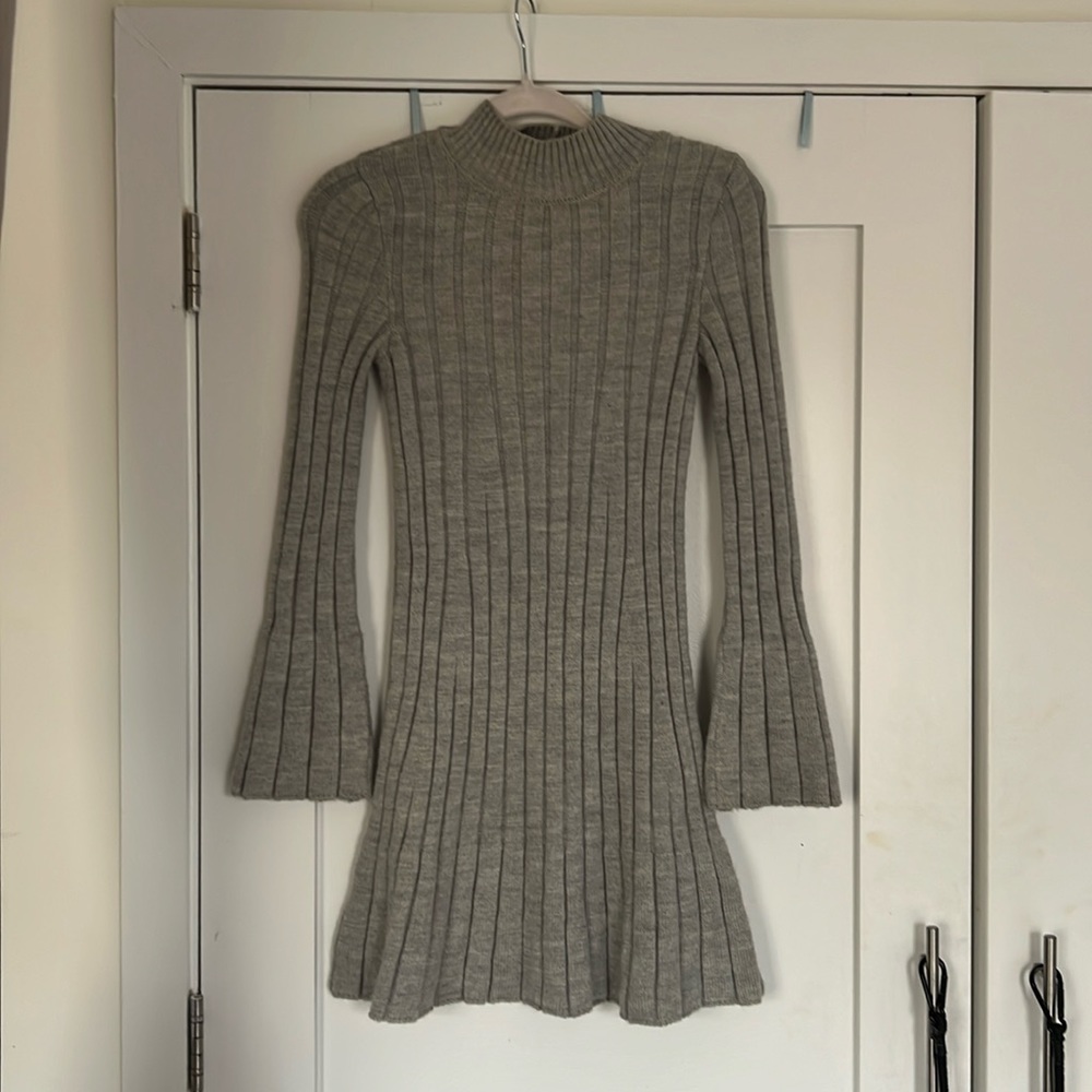 Anthropologie gray sweater dress